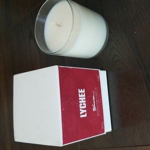 NOS Bluewick Home and Body Lychee scented candle in glass